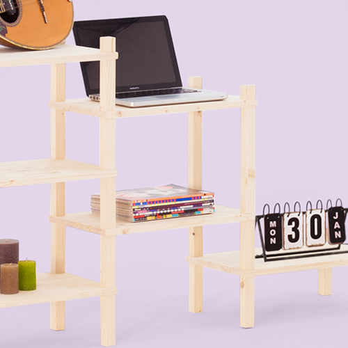 Libreria componibile in legno fai-da-te | Soluzione Kompo